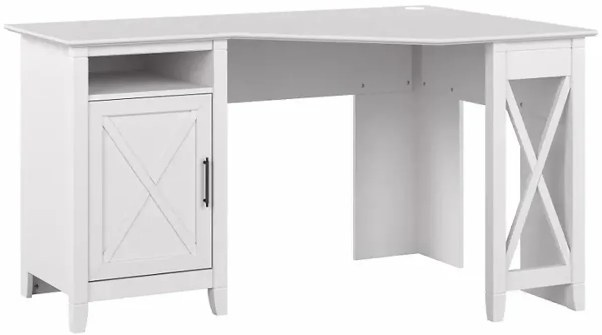 Key West White Oak 54 Inch Corner Desk