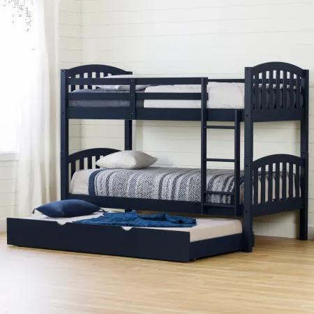 Asten Blue Twin Bunk with Trundle