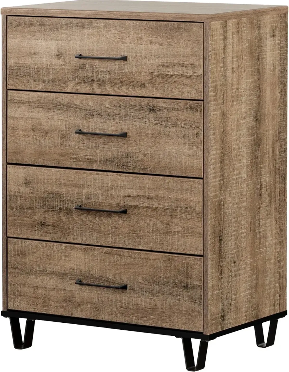 Arlen Weathered Oak 4 Drawer Chest - South Shore