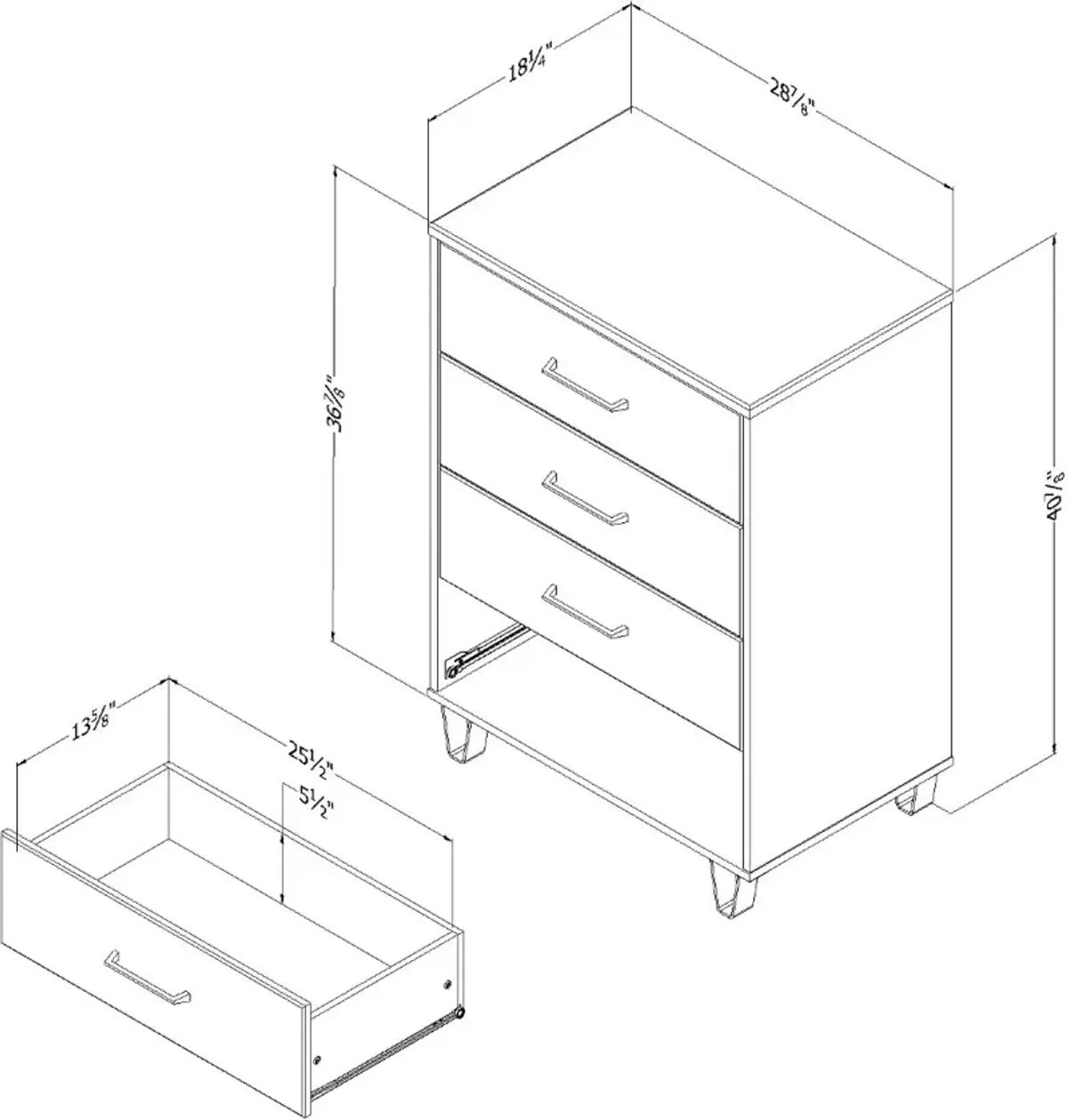 Arlen Weathered Oak 4 Drawer Chest - South Shore