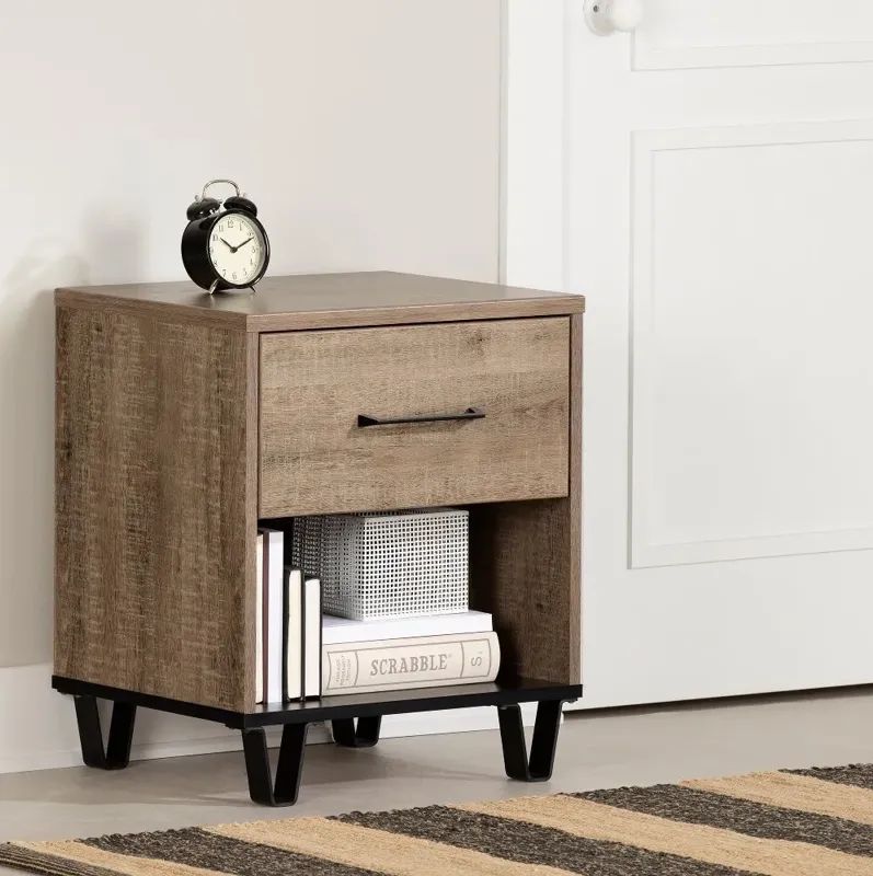 Arlene Weathered Oak Nightstand - South Shore