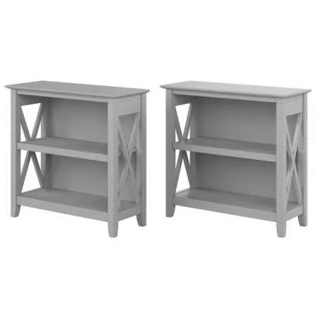Key West Set of Two Cape Cod Gray Bookcase - Bush Furniture