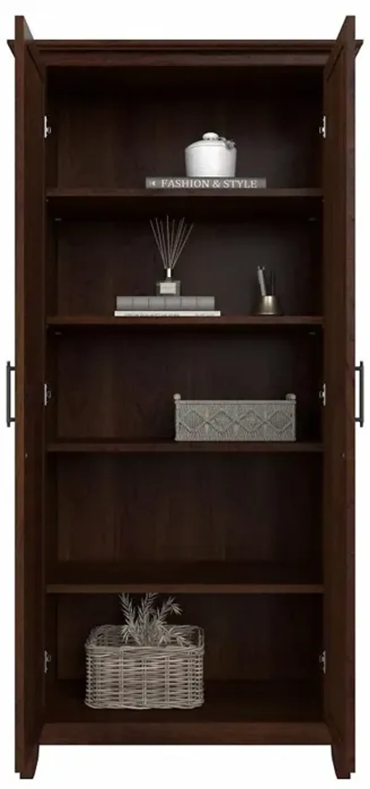 Key West Bing Cherry Storage Cabinet - Bush Furniture