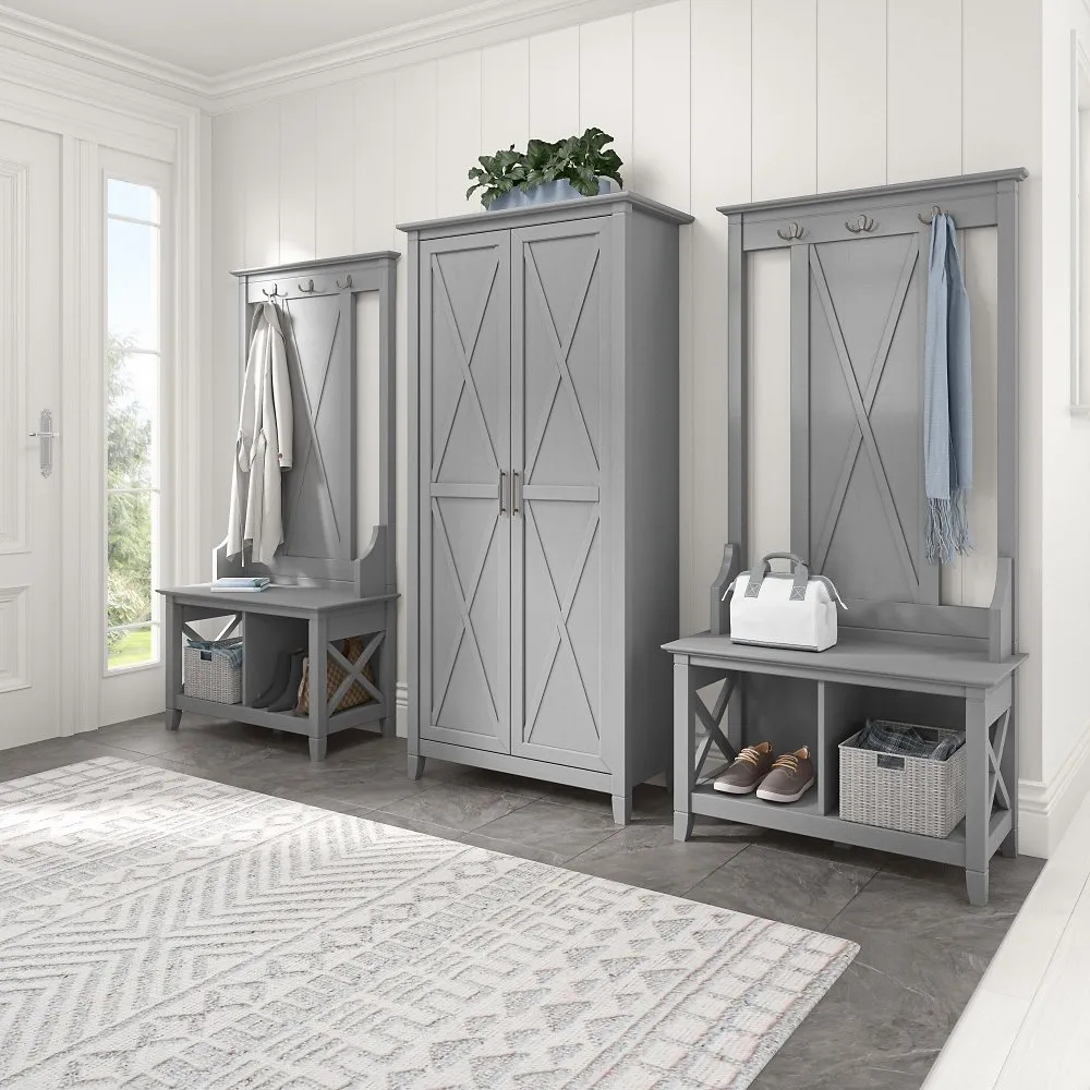 Key West Cape Cod Gray Storage Cabinet - Bush Furniture