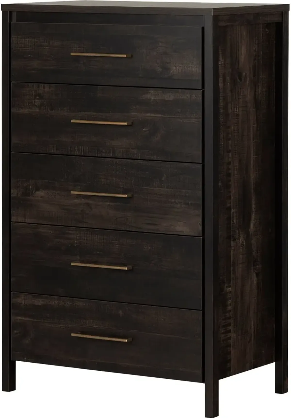 Gravity Rubbed Black 5 Drawer Chest - South Shore