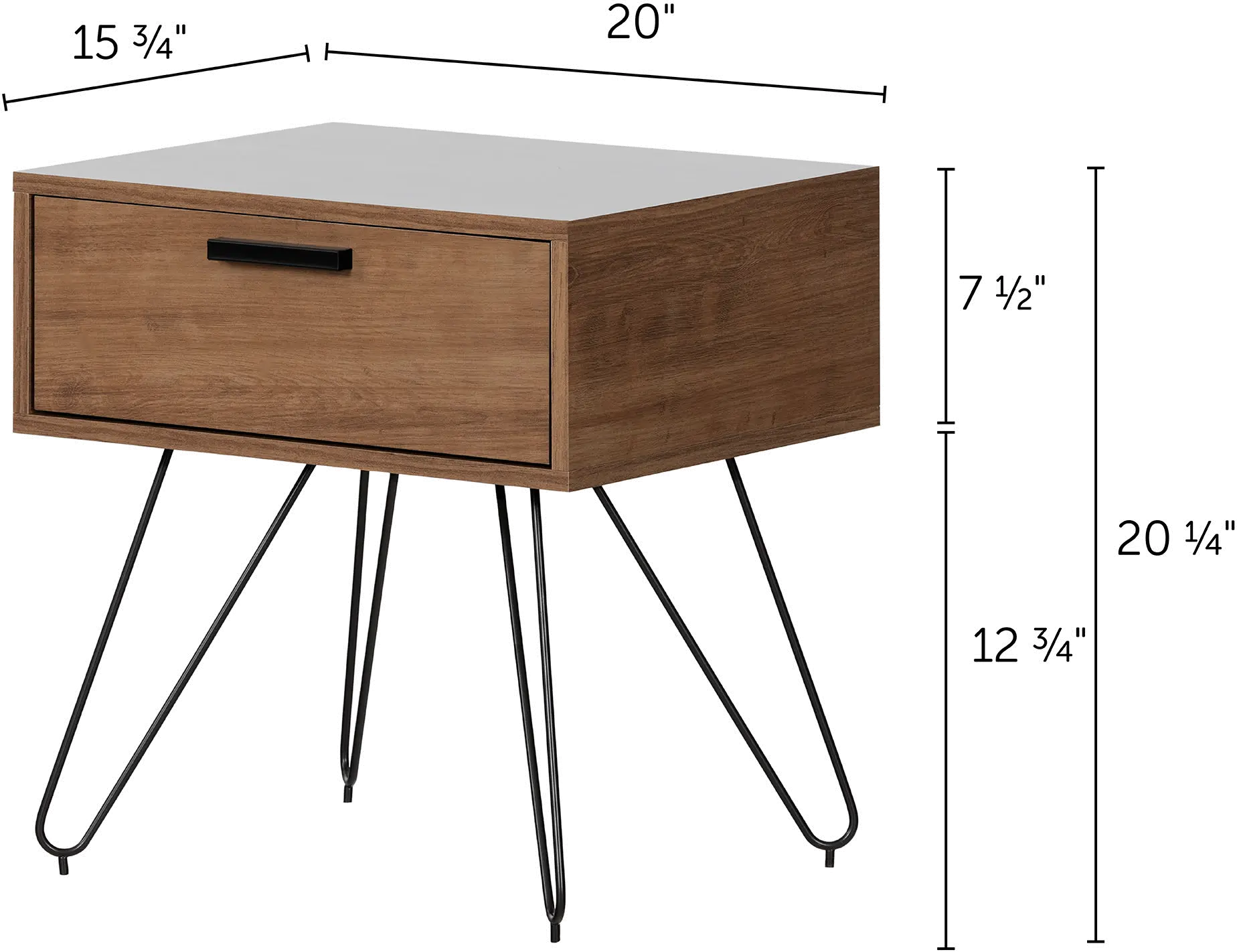 Vito Dark Wood End Table - South Shore