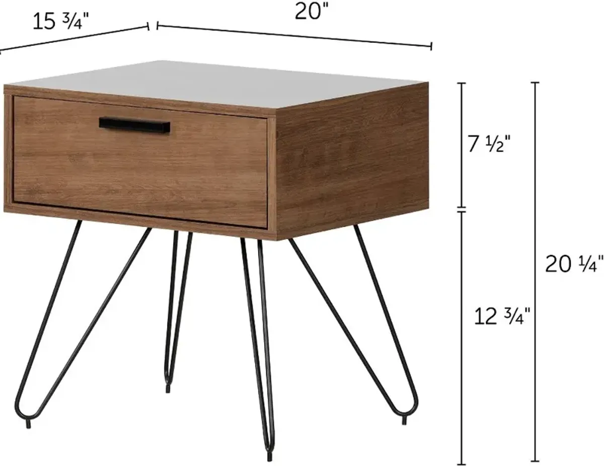 Vito Dark Wood End Table - South Shore