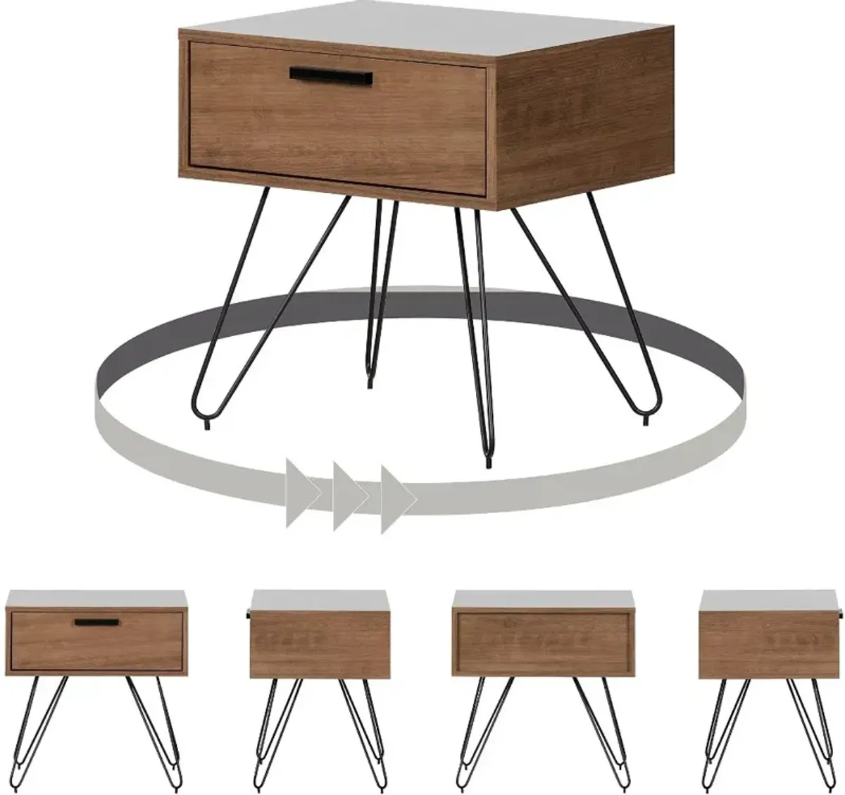 Vito Dark Wood End Table - South Shore