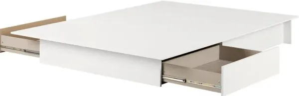 Fusion Full/Queen Pure White Platform Bed - South Shore