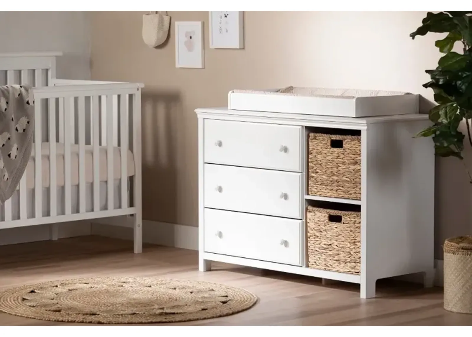 Cotton Candy White Changing Table - South Shore