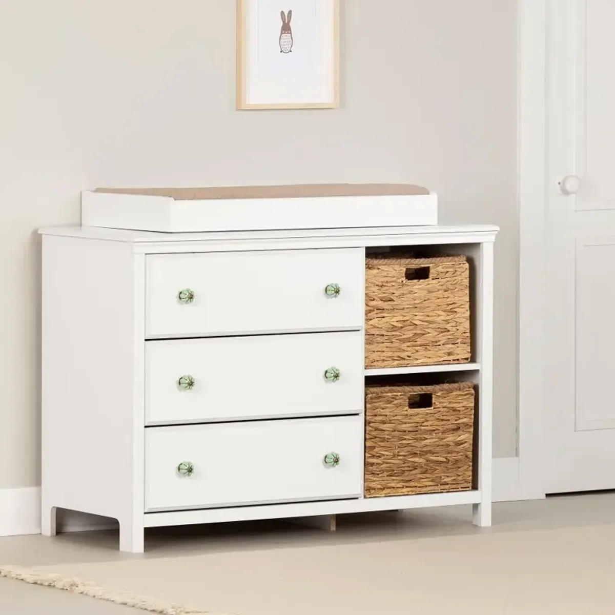 Balka White Changing Table Dresser - South Shore