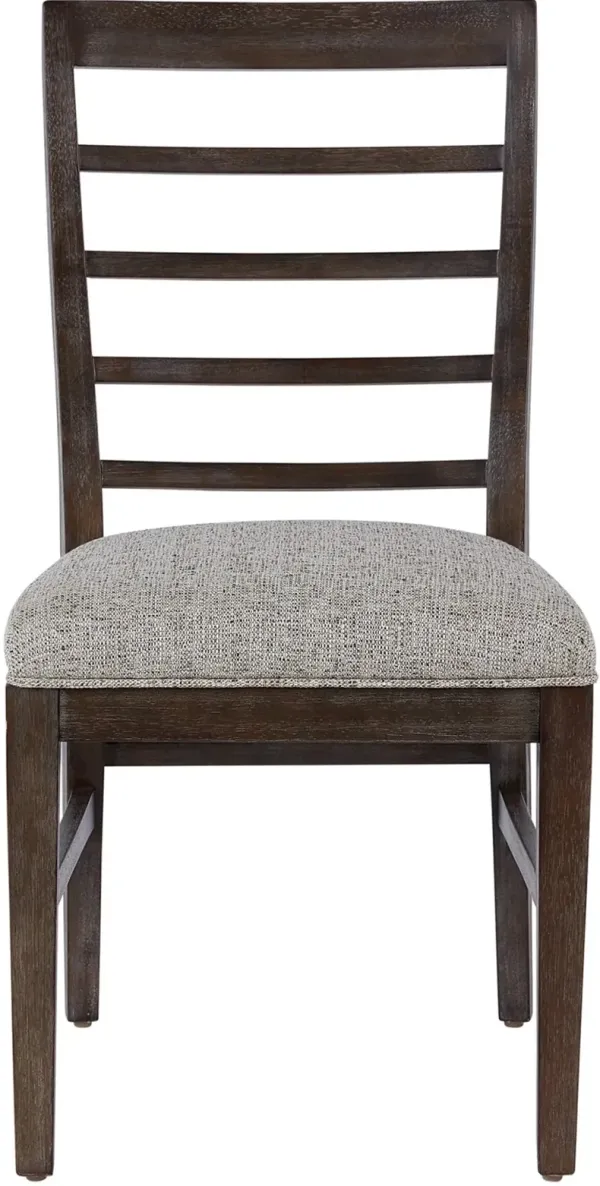 Modern Eclectic Brown Upholstered Dining Room Chair