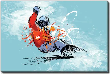Grunge Snowboarder Canvas Art