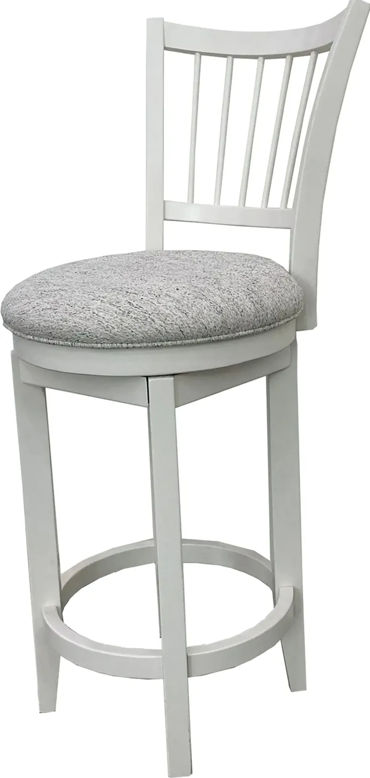 Modern Eclectic White Swivel Bar Stool