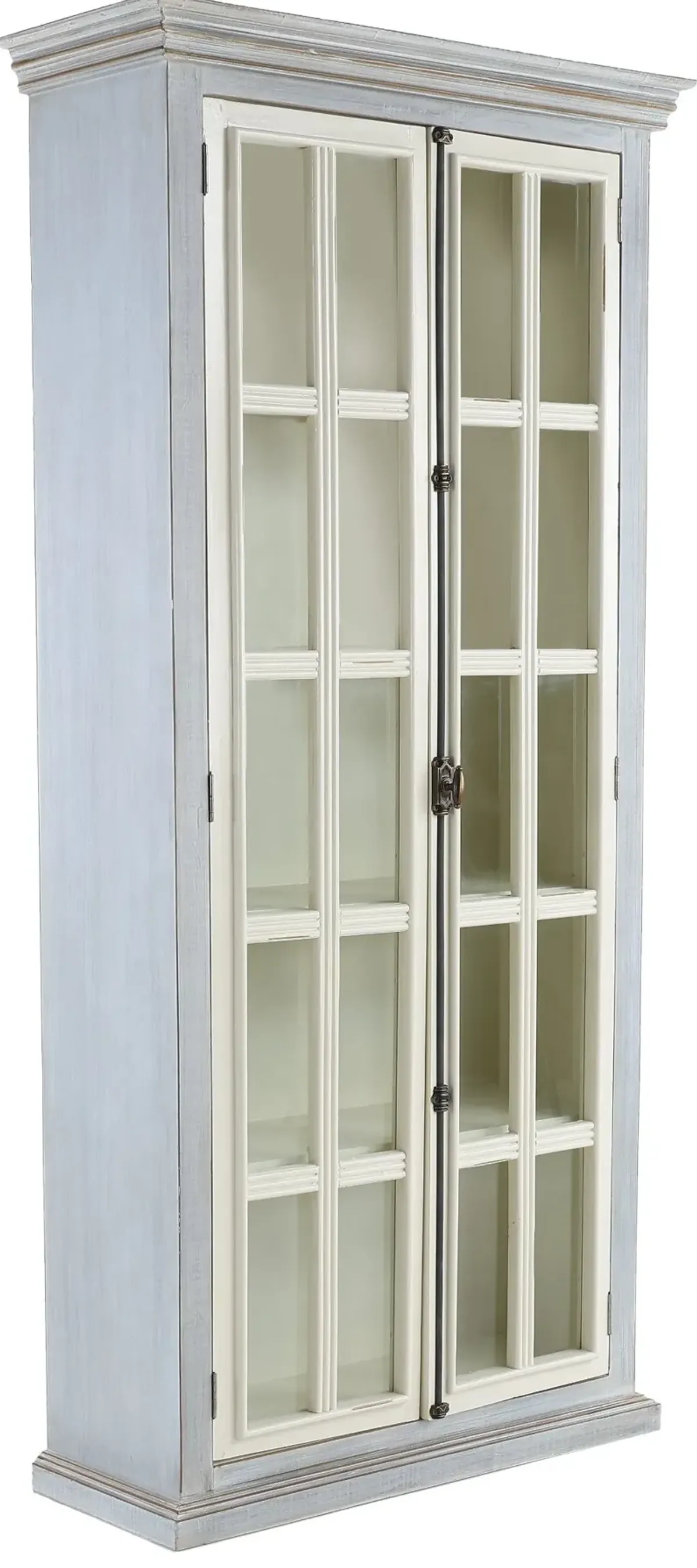 Florence Gray Two Tone Tall Display Cabinet