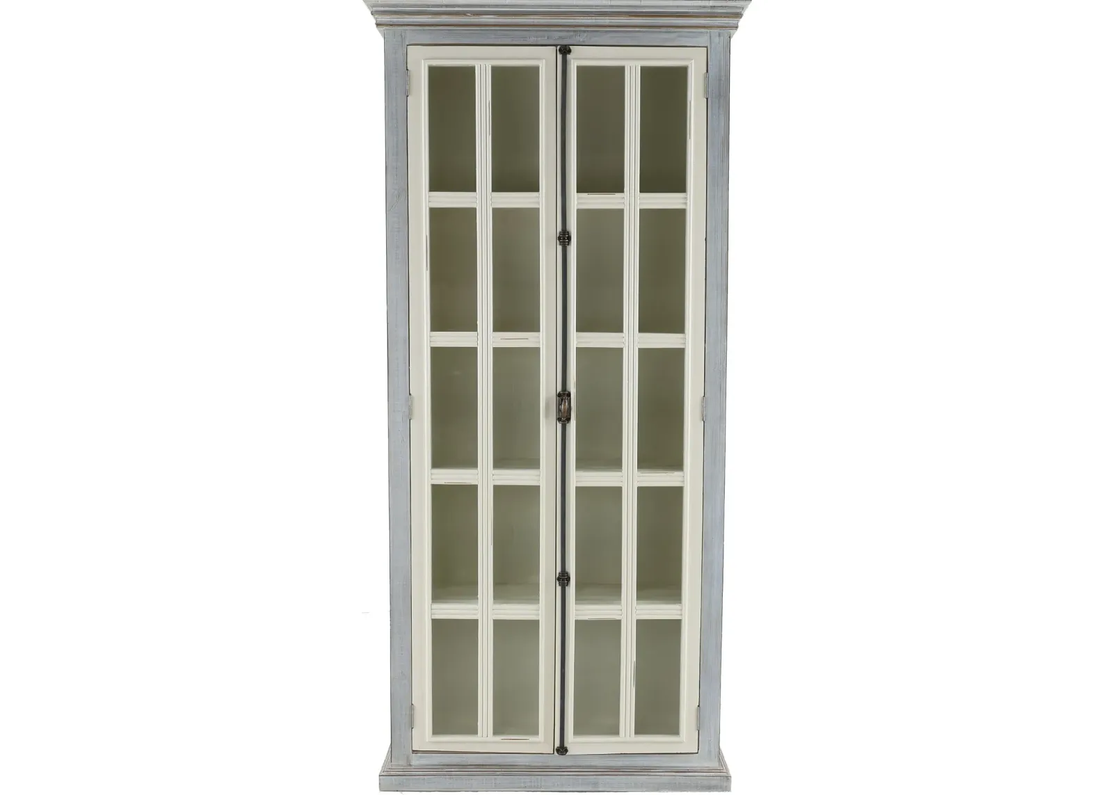 Florence Gray Two Tone Tall Display Cabinet