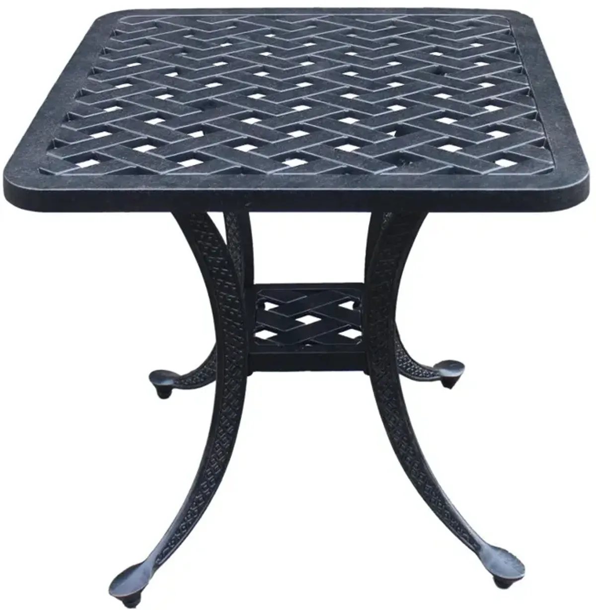 Castle Rock Black Patio End Table