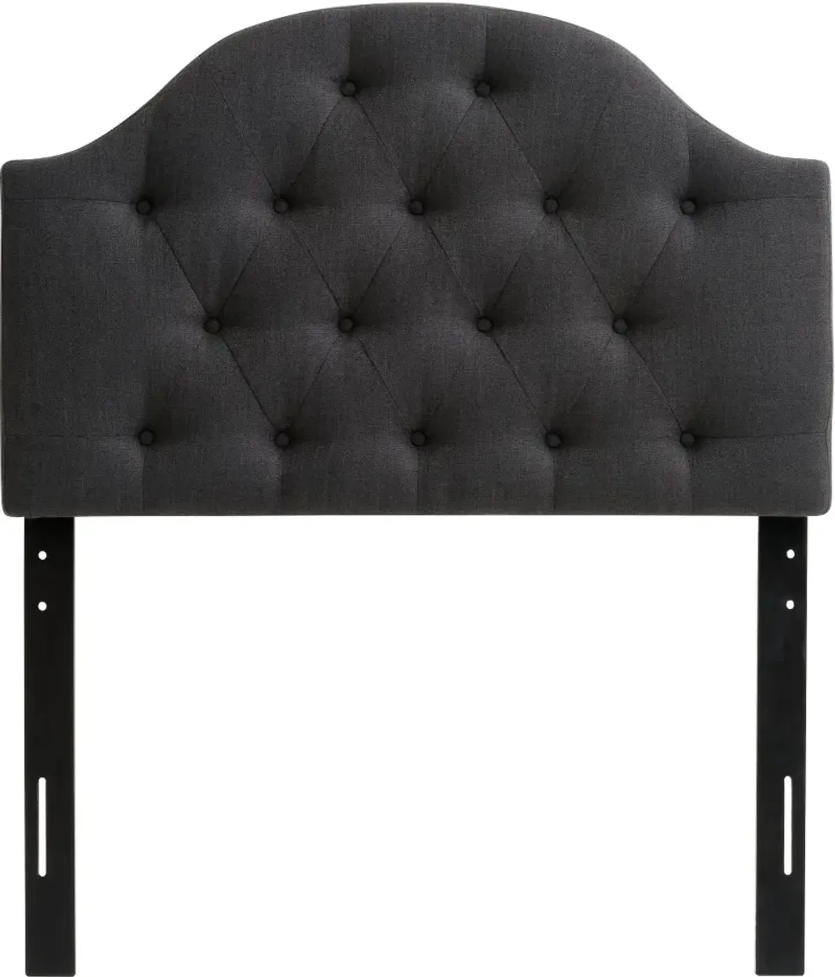 Calera Twin Tufted Dark Grey Fabric Headboard