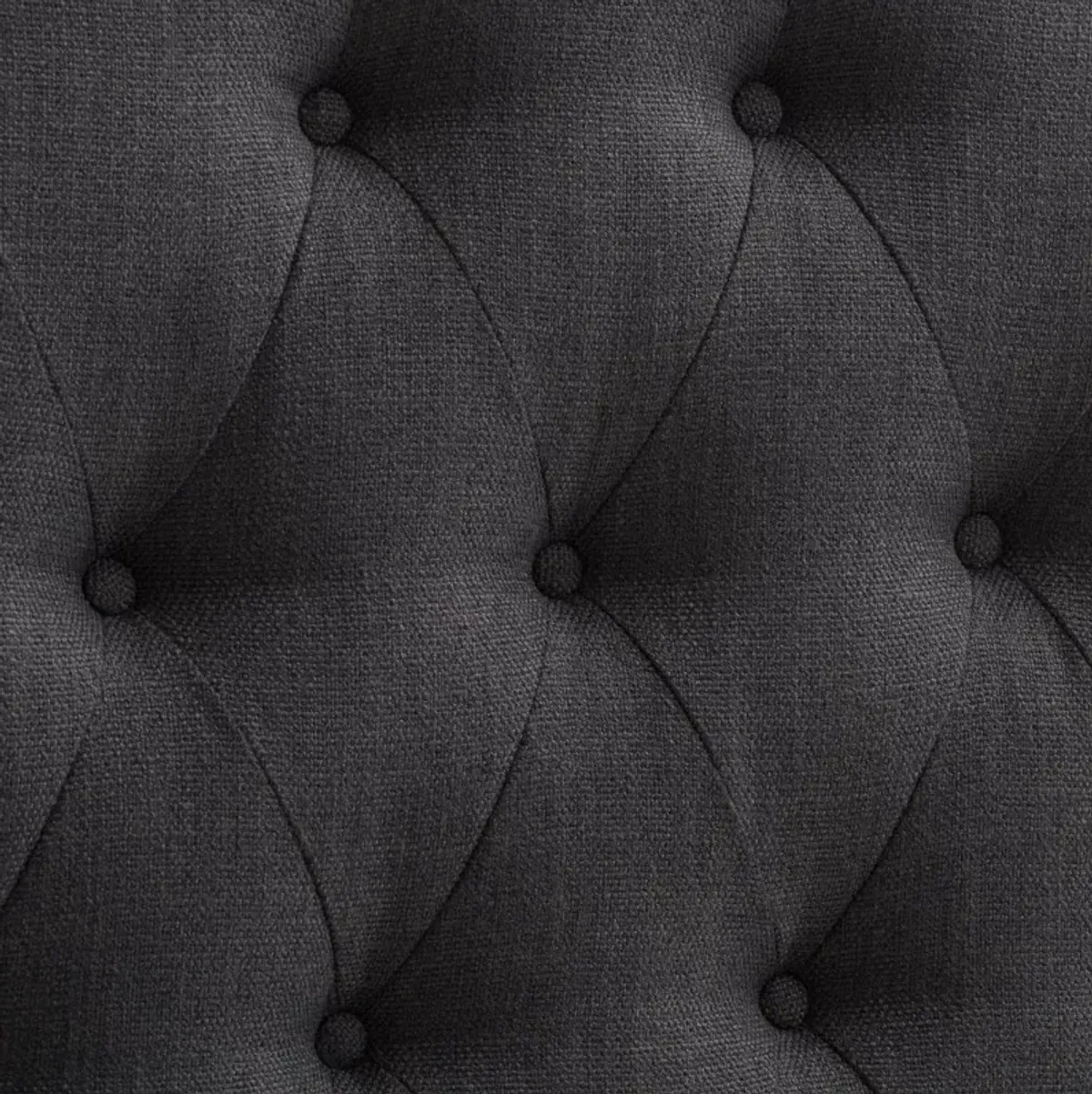 Calera Twin Tufted Dark Grey Fabric Headboard