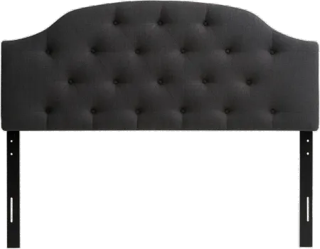 Calera Full Tufted Dark Grey Fabric Headboard