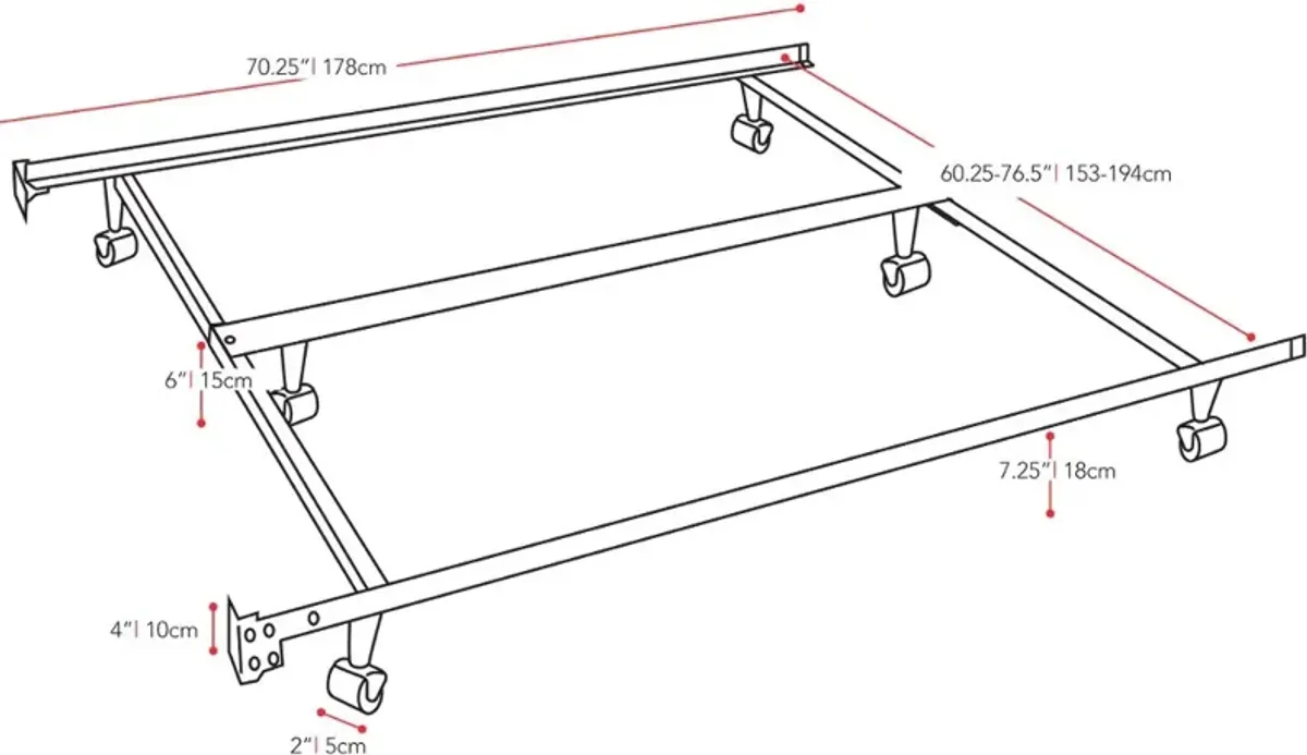 Queen/King Adjustable Metal Bed Frame