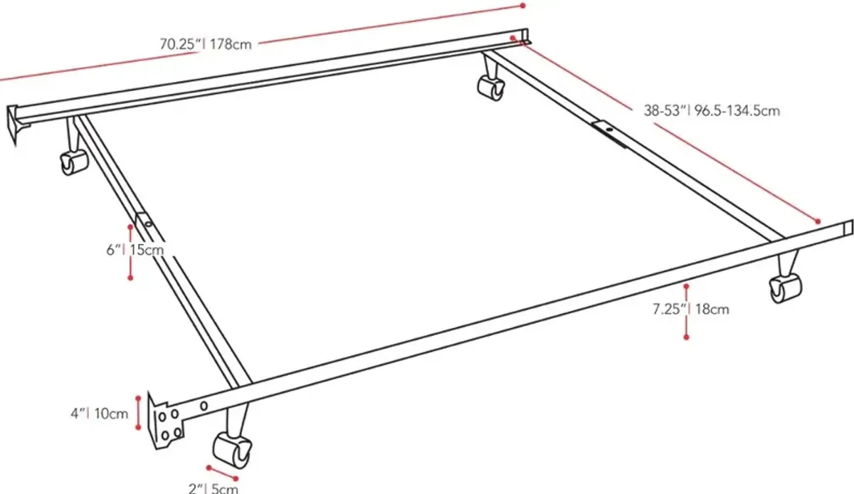 Twin/Full Adjustable Metal Bed Frame