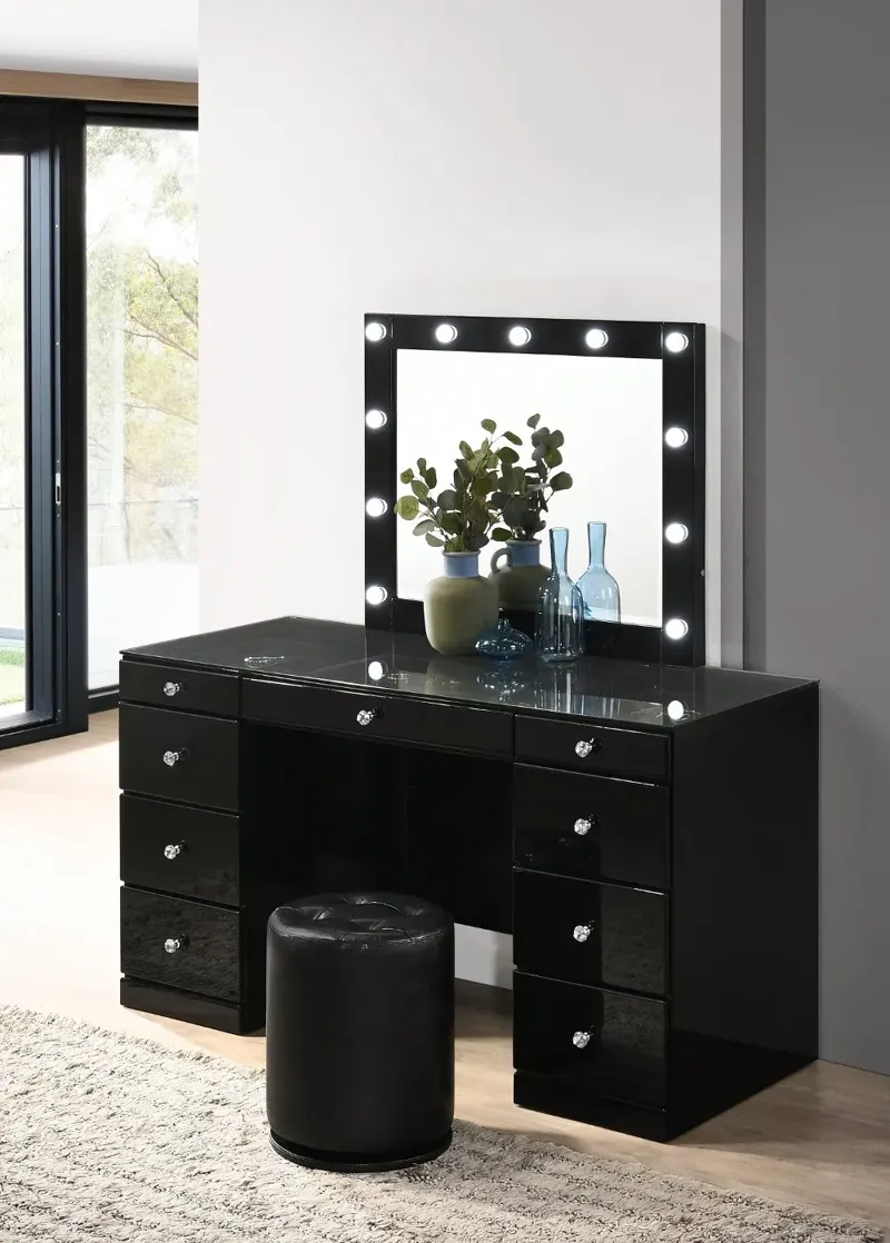 Avery Black 3 Piece Vanity Set