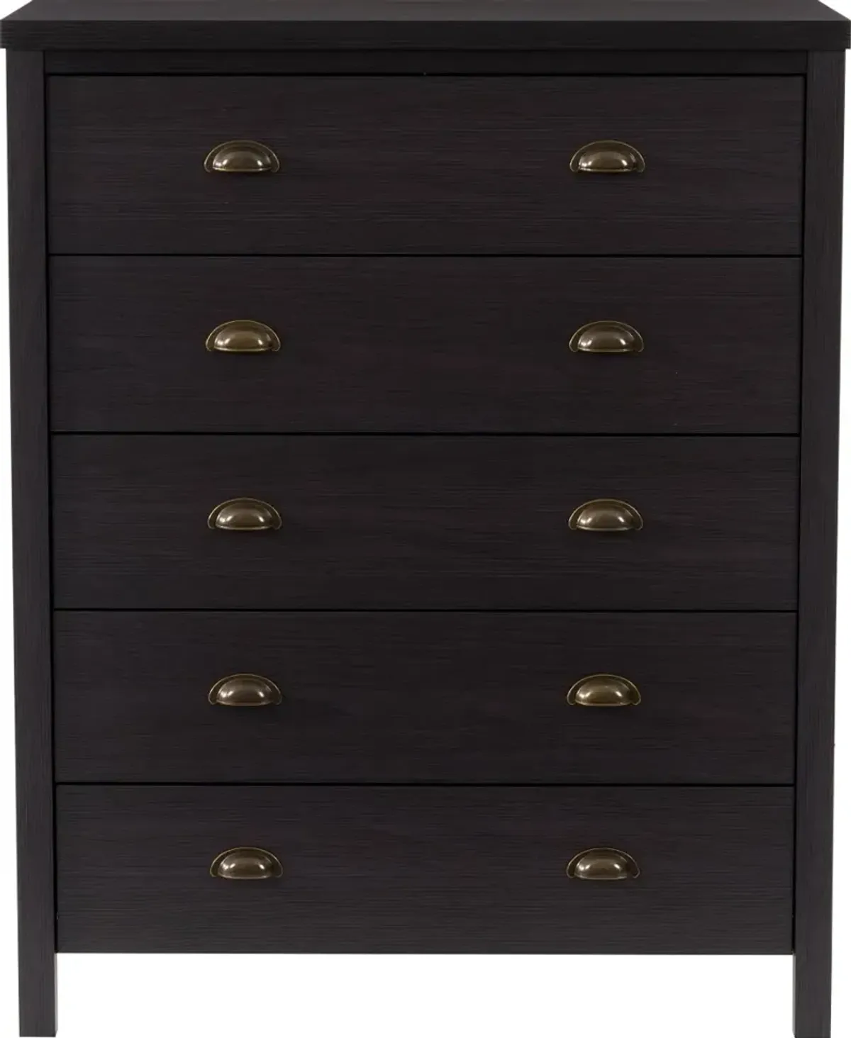Boston Contemporary Black 5-Drawer Dresser