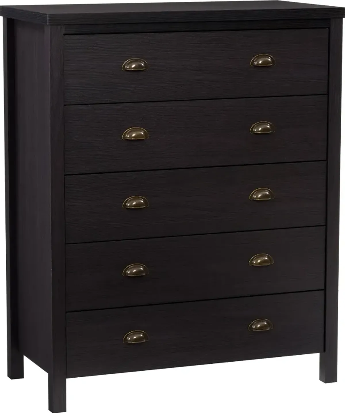 Boston Contemporary Black 5-Drawer Dresser