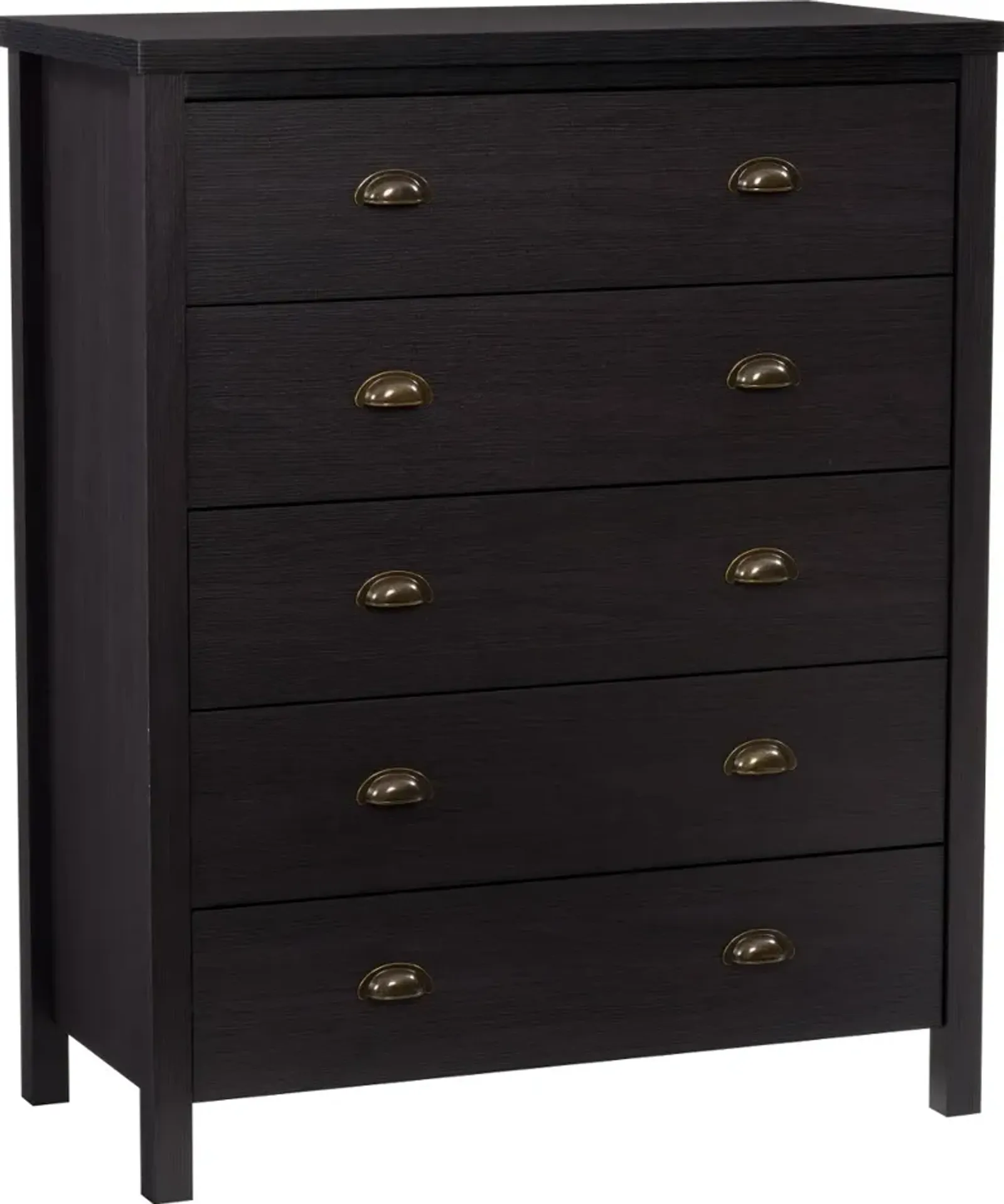 Boston Contemporary Black 5-Drawer Dresser