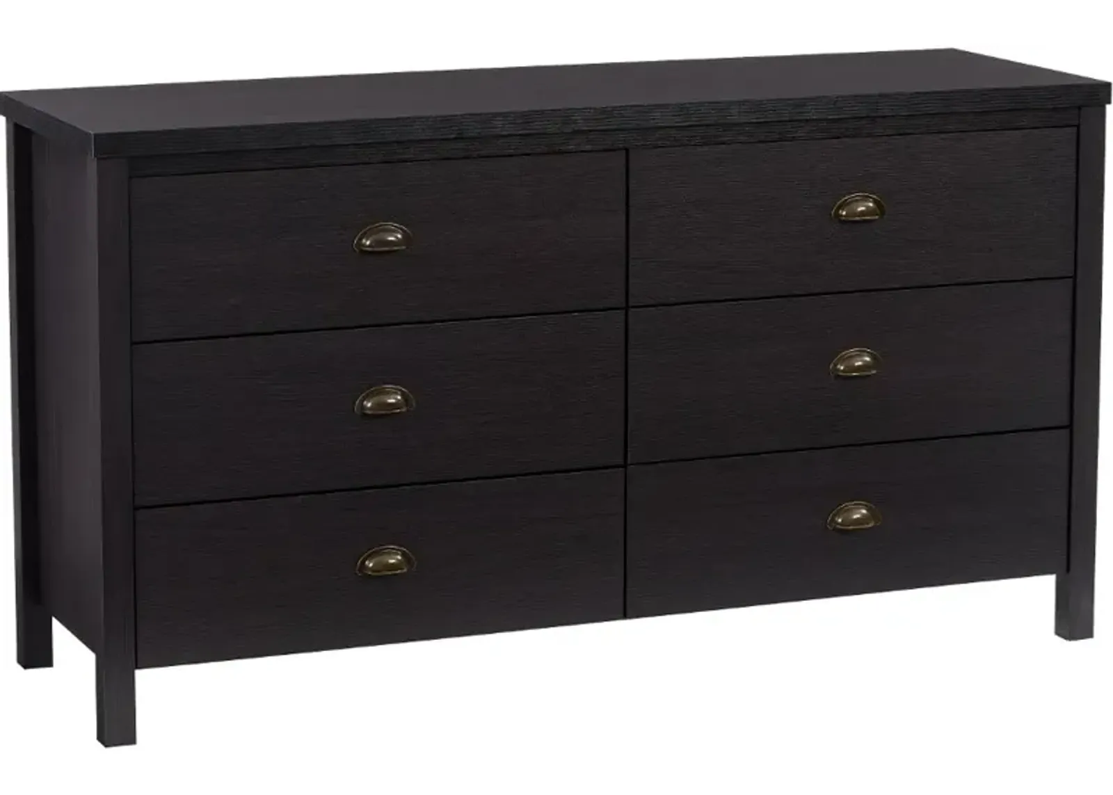 Boston Contemporary Black Six Drawer Dresser