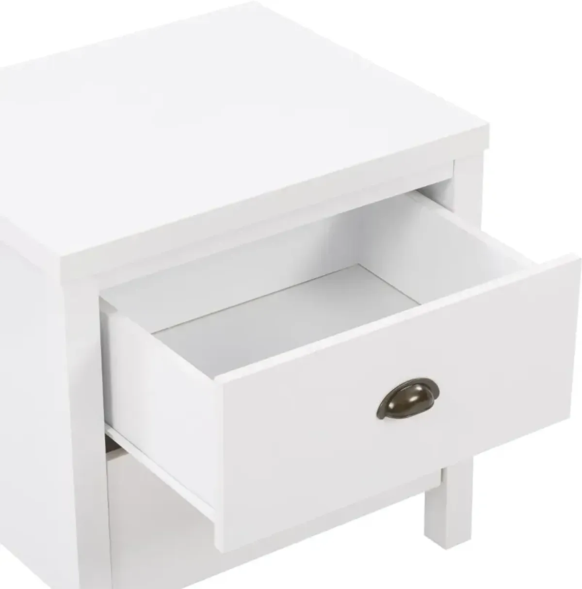 Boston Contemporary White Nightstand