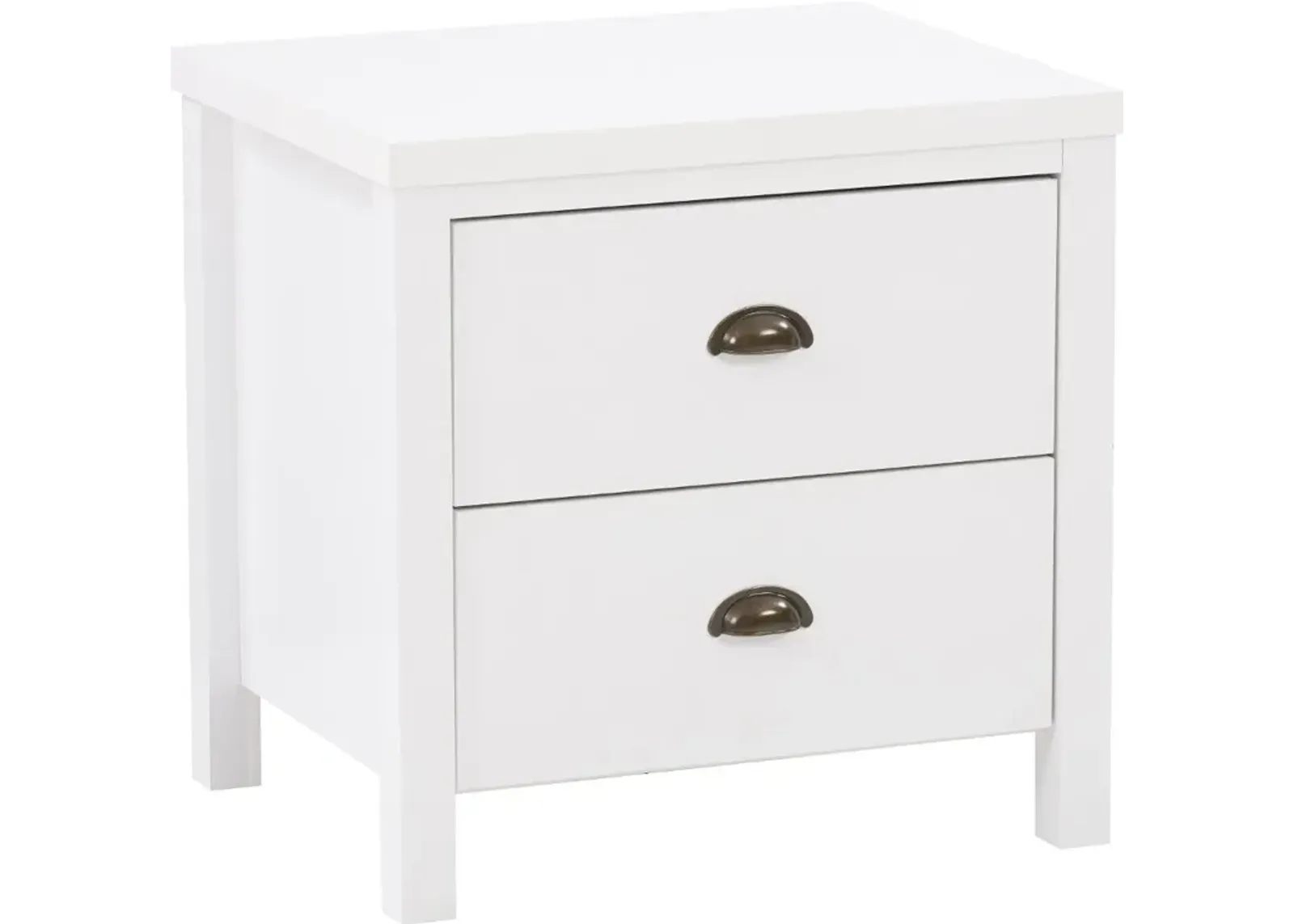 Boston Contemporary White Nightstand