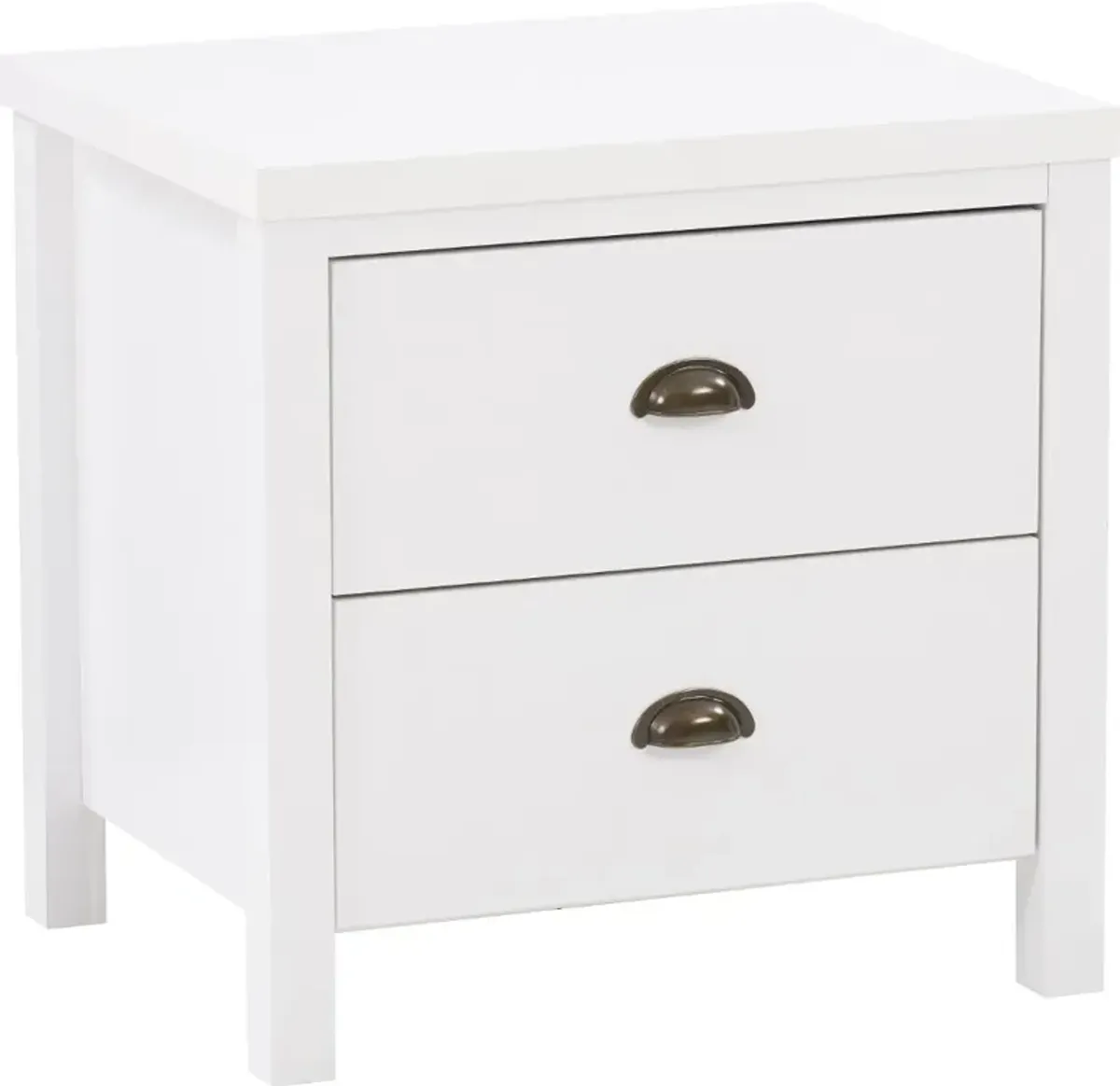 Boston Contemporary White Nightstand