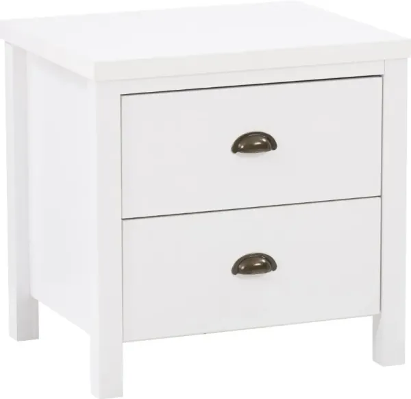 Boston Contemporary White Nightstand