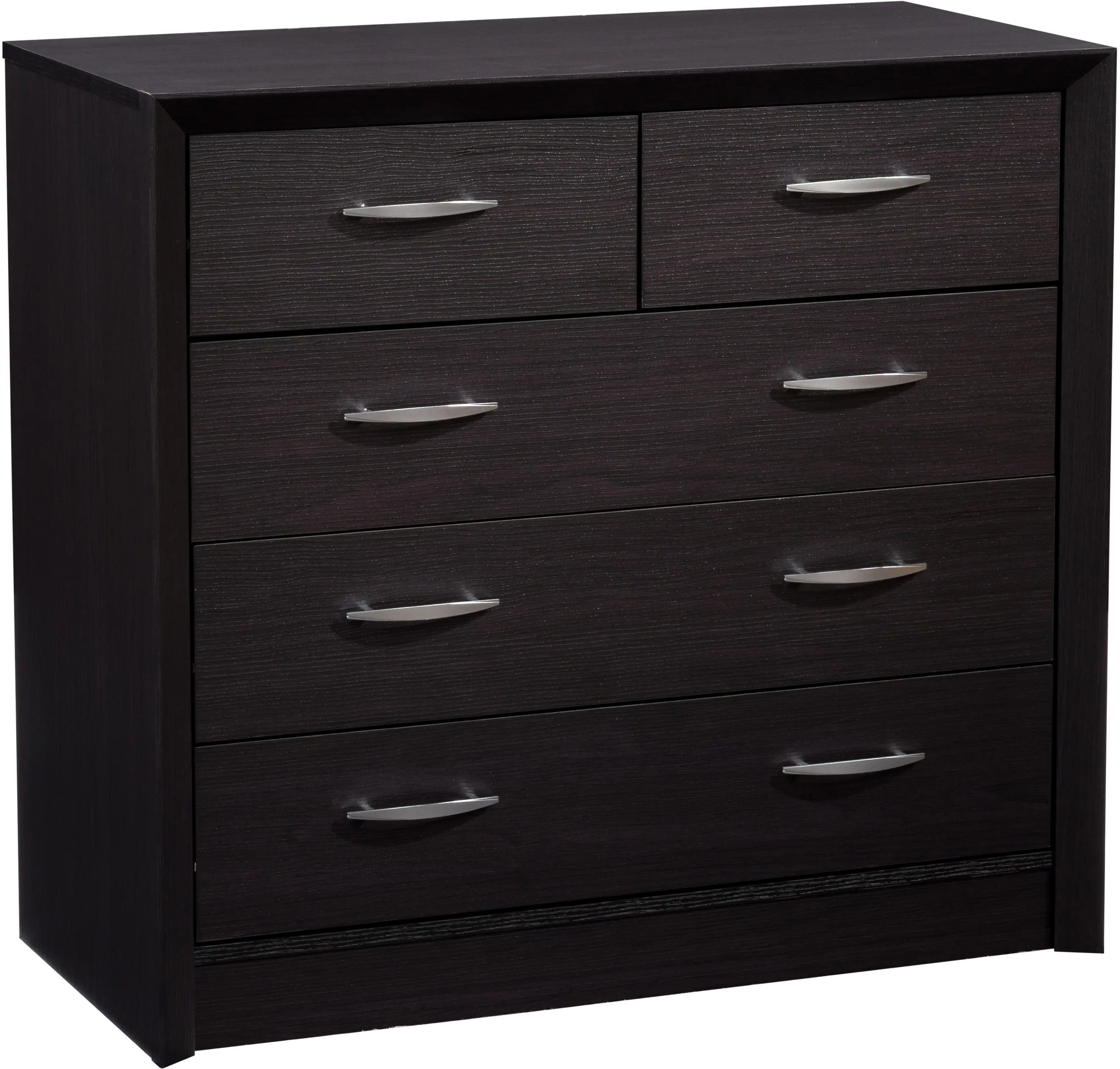 Newport Contemporary Black Five Drawer Dresser