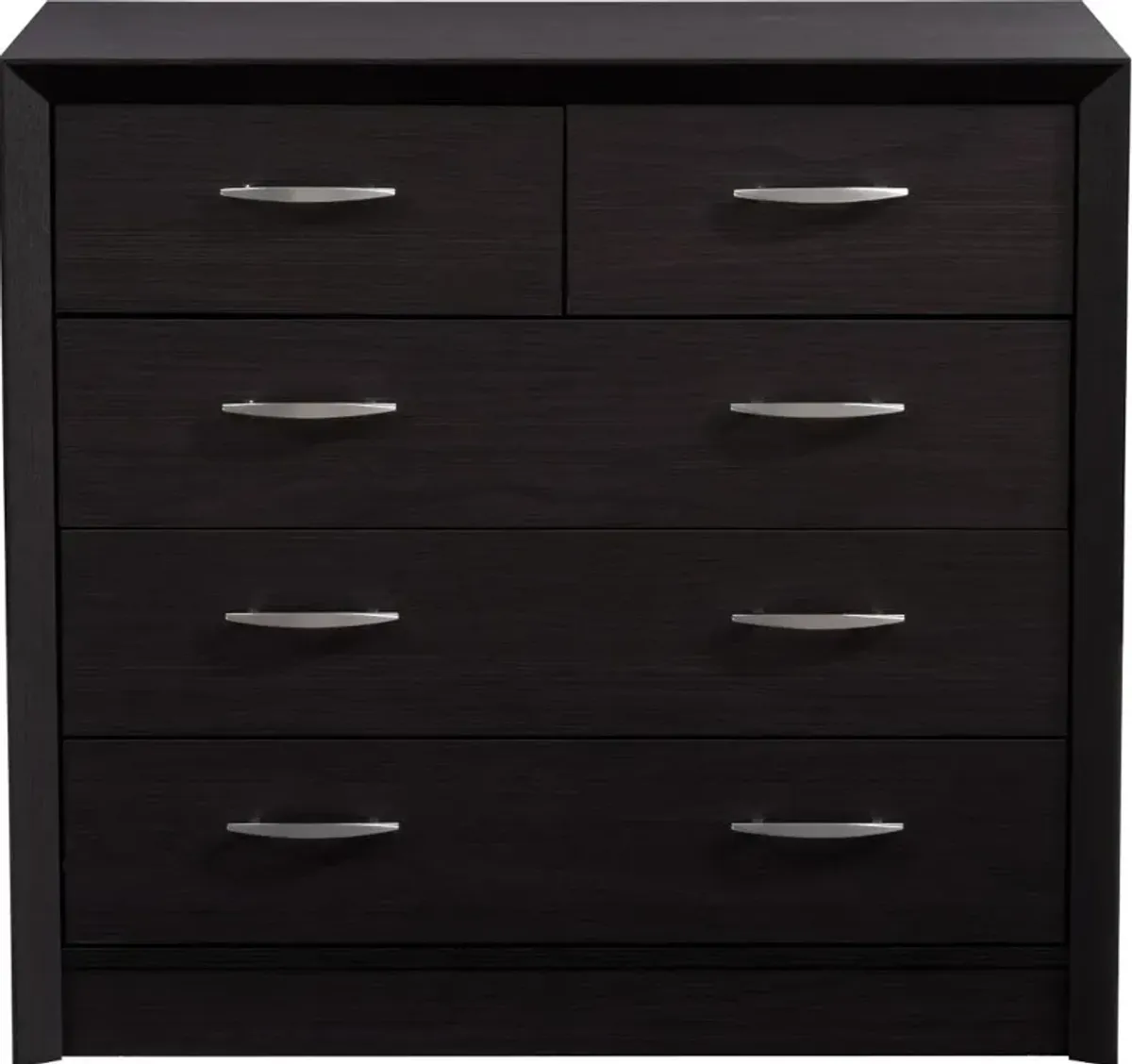 Newport Contemporary Black Five Drawer Dresser