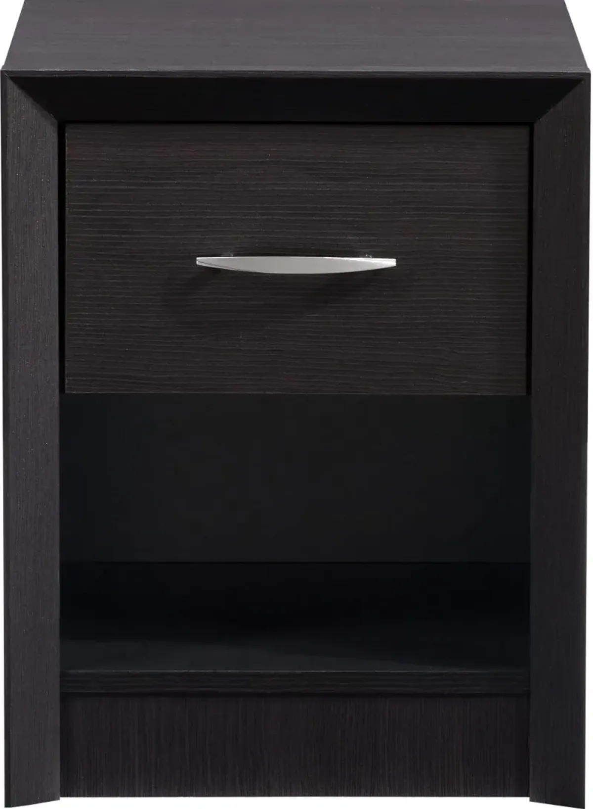 Newport Contemporary Black One Drawer Nightstand