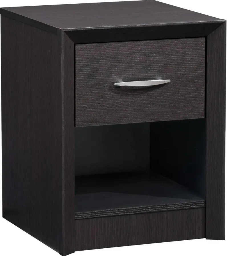 Newport Contemporary Black One Drawer Nightstand