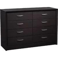 Newport Contemporary Black 8-Drawer Dresser