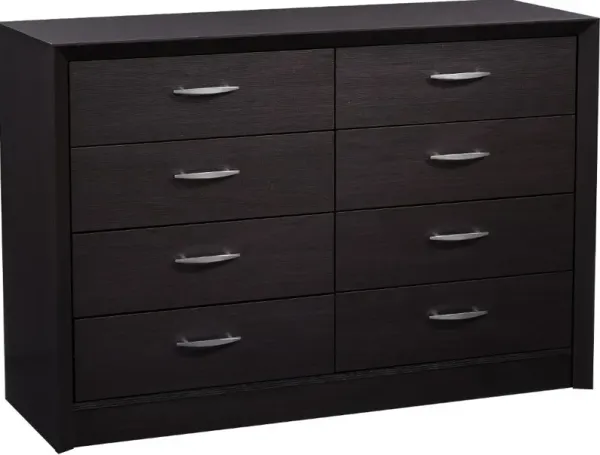 Newport Contemporary Black 8-Drawer Dresser