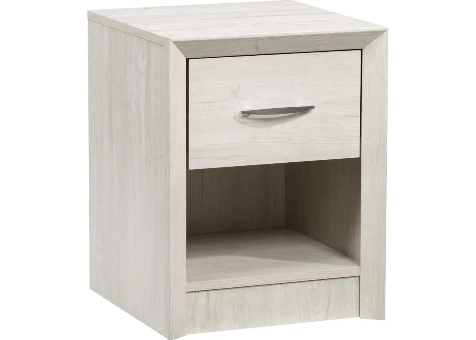 Newport Contemporary White Washed Oak One Drawer Nightstand