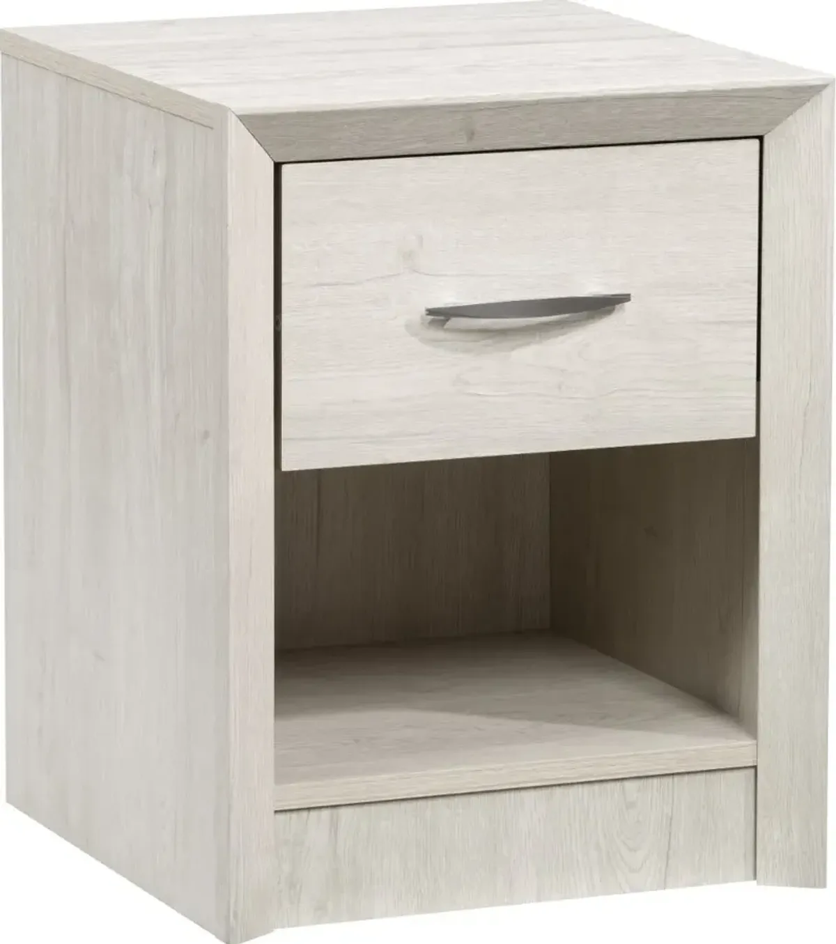 Newport Contemporary White Washed Oak One Drawer Nightstand