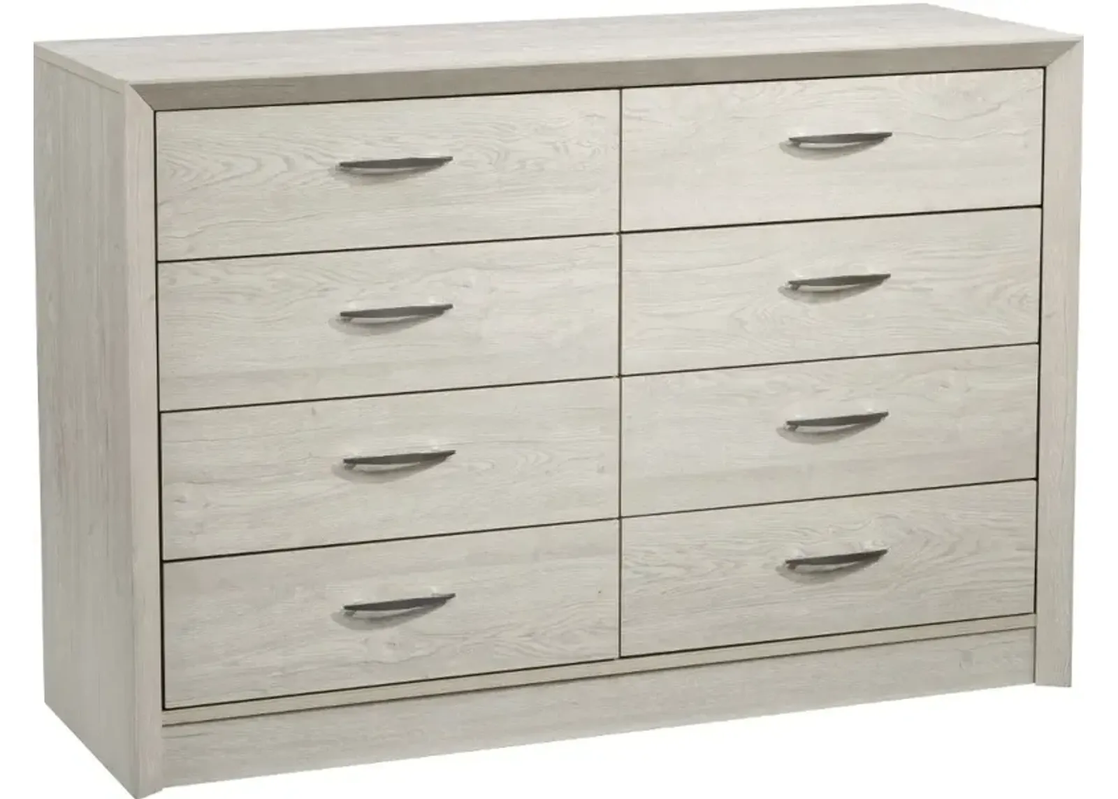 Newport Contemporary White Washed Oak 8-Drawer Dresser