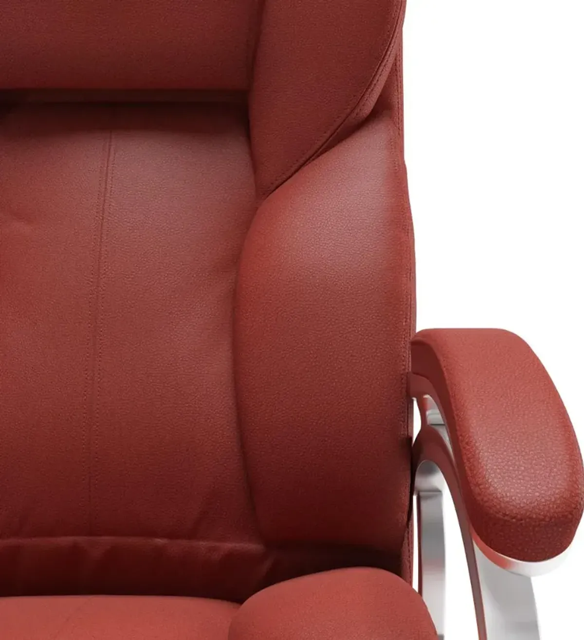 Workspace Contemporary Red Leatherette Executive Office Chair