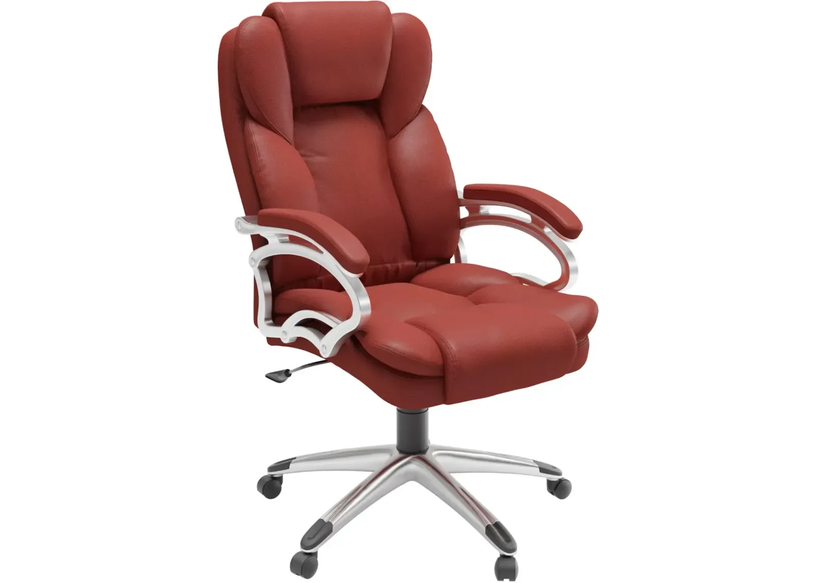 Workspace Contemporary Red Leatherette Executive Office Chair