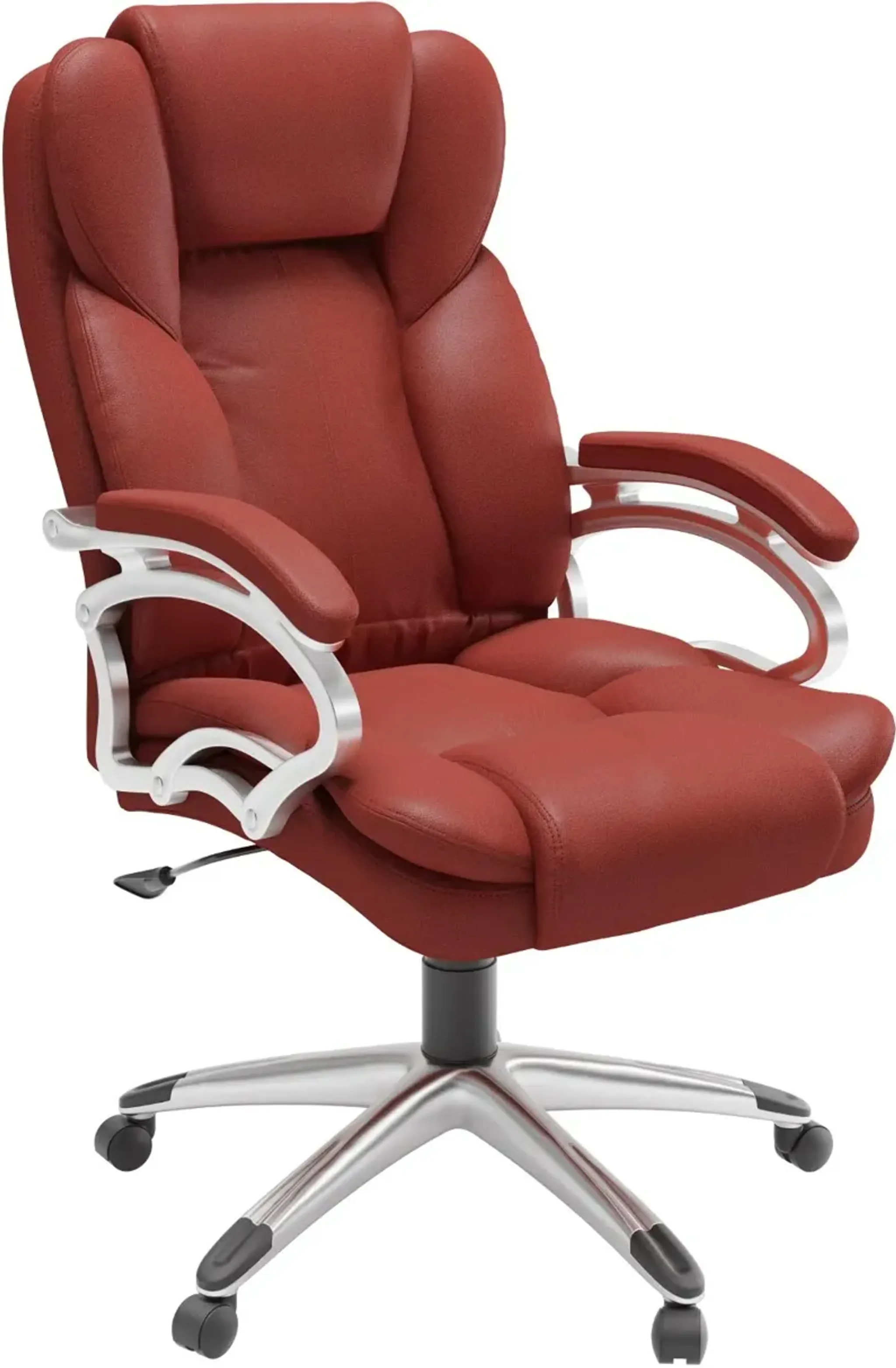 Workspace Contemporary Red Leatherette Executive Office Chair ...
