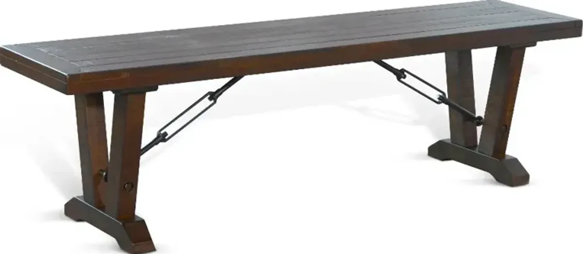 Homestead Dark Brown Dining Bench