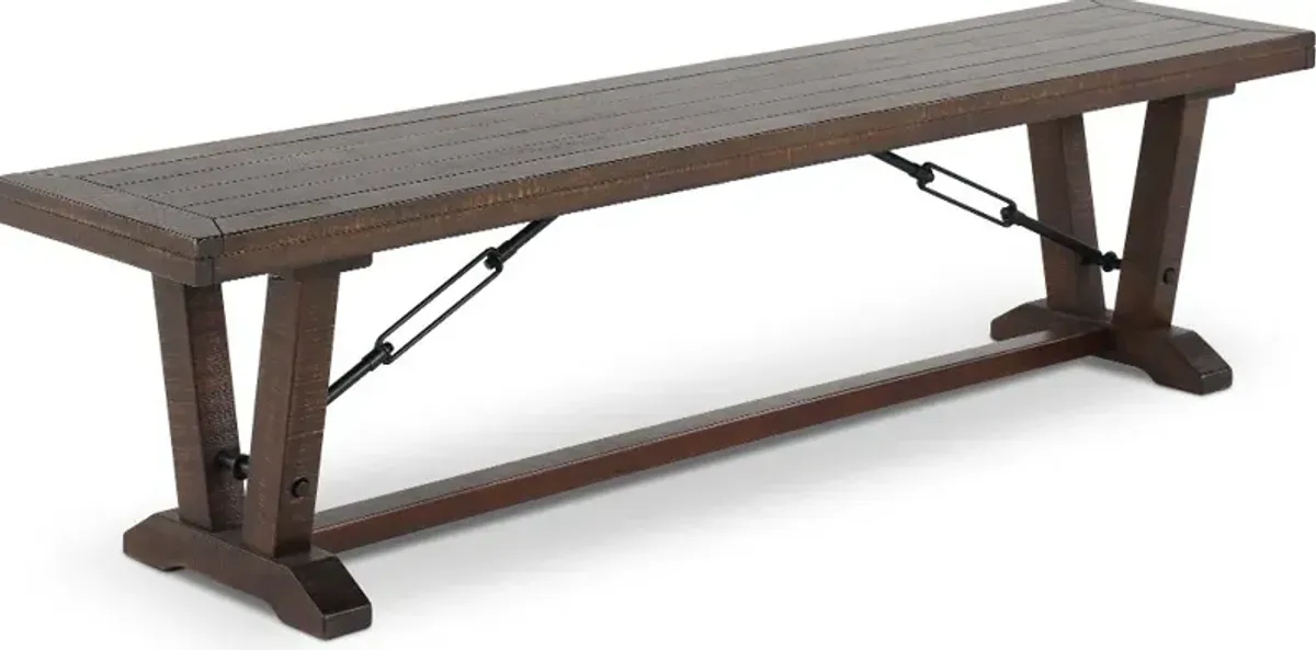 Homestead Dark Brown Dining Bench