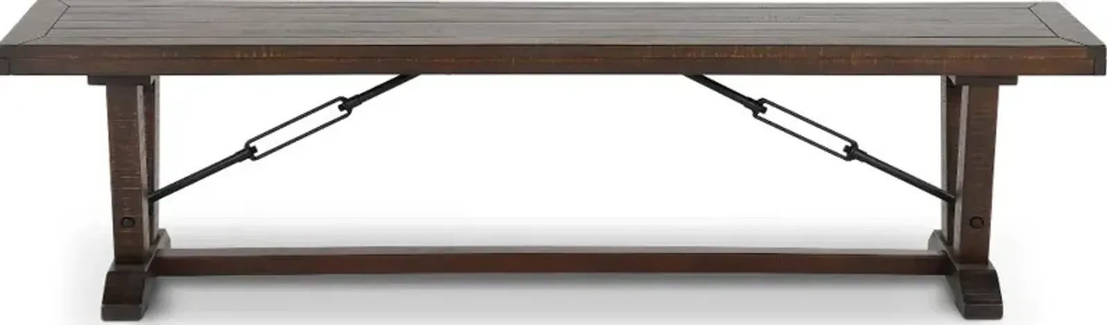 Homestead Dark Brown Dining Bench